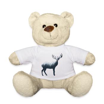 Hirsch abstrakt - - Teddy - Weiß - Vorne