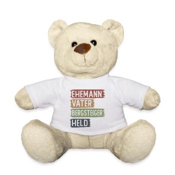 Ehemann, Vater, Bergsteeiger, gehalten - - Teddy - Weiß - Vorne
