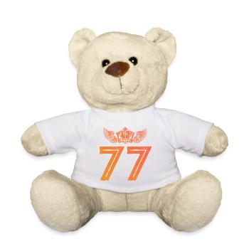77 Couronne de numéros - Nounours - blanc - Devant