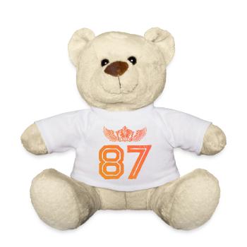 87 Number crown - Teddy Bear - white - Front