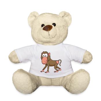 Monkey affe comic - Teddy - Weiß - Vorne
