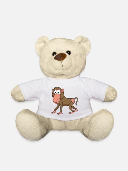 Monkey monkey comic - Teddy Bear - white
