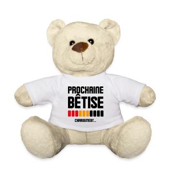 Chargement prochaine bêtise - Nounours - blanc - Devant