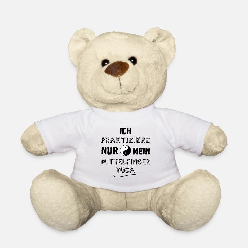 mittelfinger yoga - Teddy - Weiß