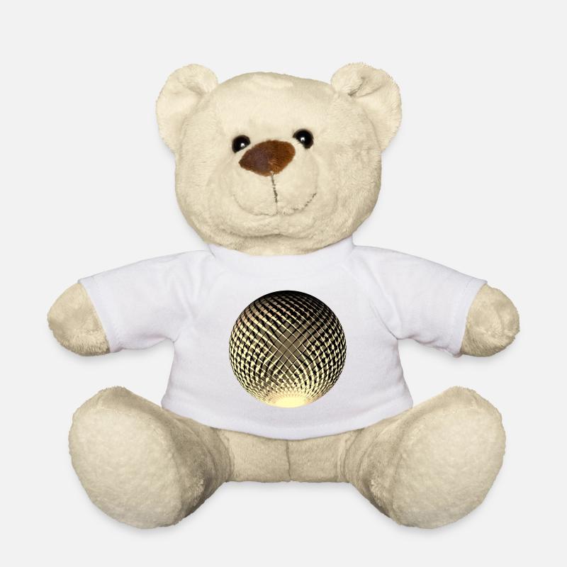 Élégante boule dorée en optique 3D - Nounours - blanc