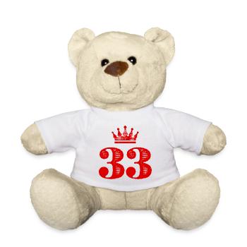 33 Nombre Couronne - Nounours - blanc - Devant