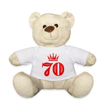 70 Number Crown - Teddy Bear - white - Front