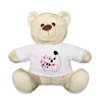 Chat espiègle - Nounours - blanc - Devant
