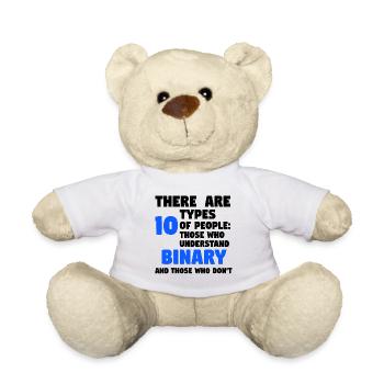 there are 10 types of people - binär - Teddy - Weiß - Vorne