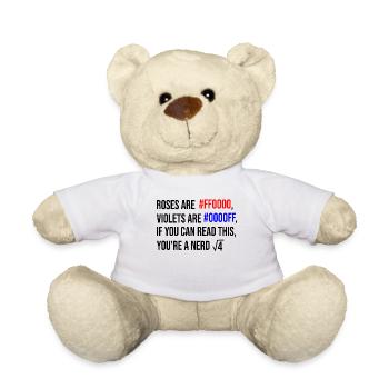 Roses are red, violets are blue - nerd edition - Teddy - Weiß - Vorne