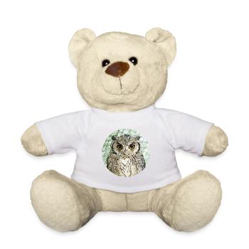 L'hibou majestueux - Nounours - blanc - Devant