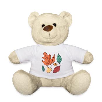 Fall Leaves: Embrace the Beauty of Autumn - Teddy Bear - white - Front
