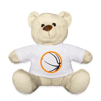 Abstraktes Basketball Design - Teddy - Weiß - Vorne