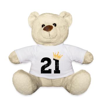 21 Crown 21e anniversaire 21 ans - Nounours - blanc - Devant