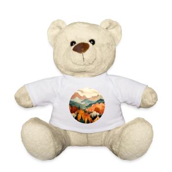 L’automne à la montagne - Nounours - blanc - Devant