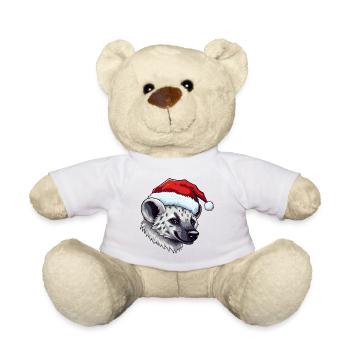 Hyäne Weihnachten Tier Lustig Xmas - Teddy - Weiß - Vorne