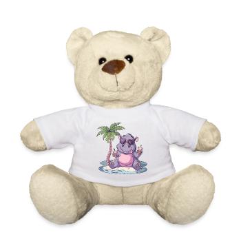 Nilpferd Sommer Strand Urlaub - Teddy - Weiß - Vorne