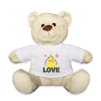Cute yellow pears - Teddy Bear - white - Front
