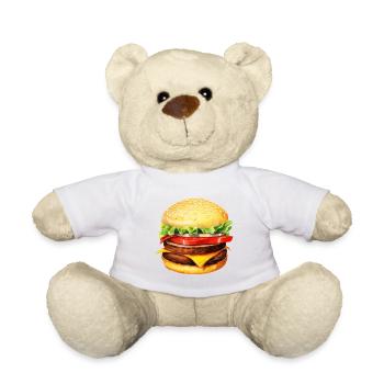 Watercolor hamburgers fast food - Teddy Bear - white - Front
