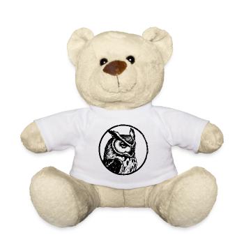 Eule Eulen Vogel - Teddy - Weiß - Vorne