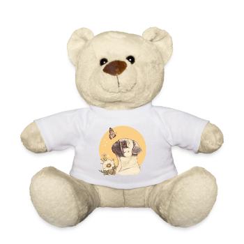 Carlin avec papillon - Nounours - blanc - Devant