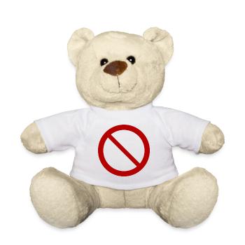 Verbotenes T-Shirt-Humorgeschenk - Teddy - Weiß - Vorne