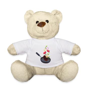 Frying pan for the cook - Teddy Bear - white - Front