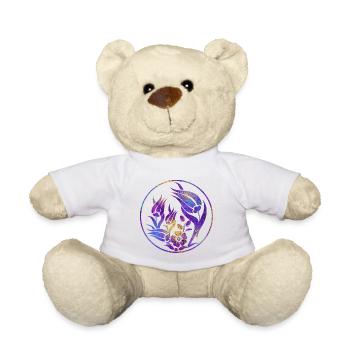 Spring flowers Mandala Tribal - Teddy Bear - white - Front