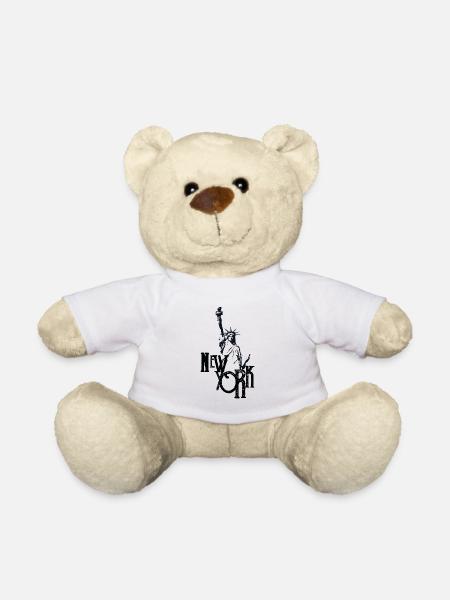 New York City Apparel Design avec Statue Liberty - Nounours - blanc