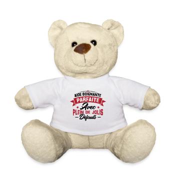 Aide soignante parfaite, Cadeau Aide soignante - Nounours - blanc - Devant