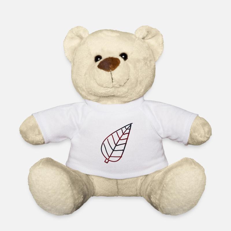 Symbole de la nature d’automne de la feuille rouge - Nounours - blanc