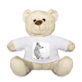 Jungle WolfSafari Nature Bio T-Shirt - Nounours - blanc - Devant