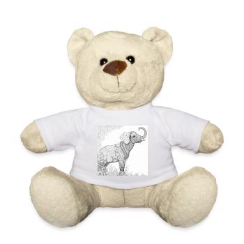 Jungle Lion Safari Nature Bio T-Shirt - Teddy Bear - white - Front