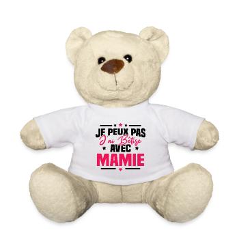 Je peux pas j'ai bêtise avec mamie - Nounours - blanc - Devant