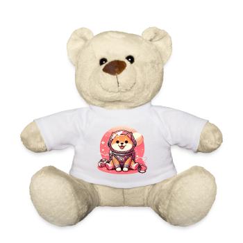 Shiba Inu Astronauten Abenteurer - Teddy - Weiß - Vorne