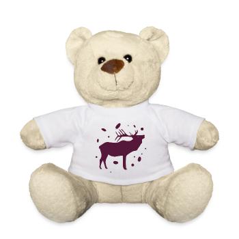 Hirsch - Wald Natur Tierschutz - Teddy - Weiß - Vorne