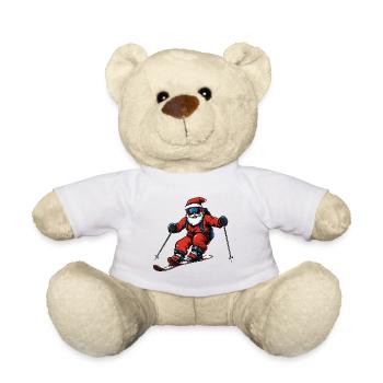 Noël des skieurs - Nounours - blanc - Devant