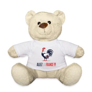 Allez La France Design Supporter Sportif football - Nounours - blanc - Devant
