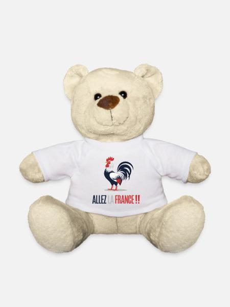 Allez La France Design Supporter Sportif football - Nounours - blanc