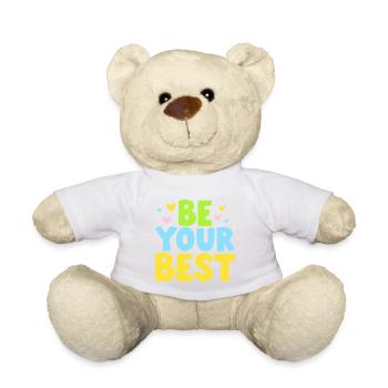 Soyez à votre meilleur - Message positif - Nounours - blanc - Devant