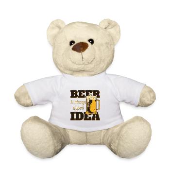 Beer is always a good idea | BEER IDEA - Teddy Bear - white - Front