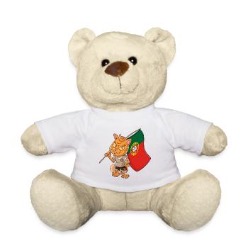 Portugal Fan Katze - Teddy - Weiß - Vorne