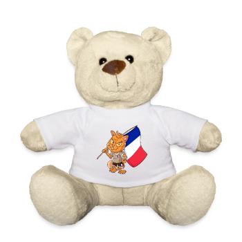 France Fan Cat - Nounours - blanc - Devant