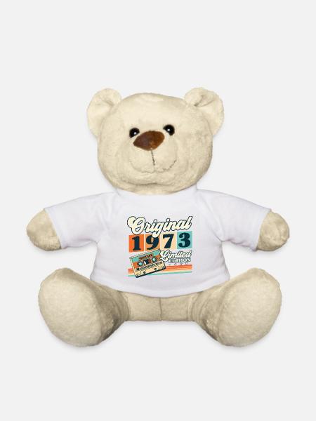 Original 1973 Vintage Retro Vintage Birthday - Nounours - blanc