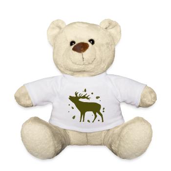 Hirsch - Wald Natur Tierschutz - Teddy - Weiß - Vorne