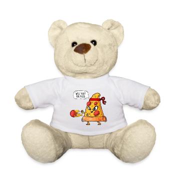 Fight for pizza - Teddy Bear - white - Front