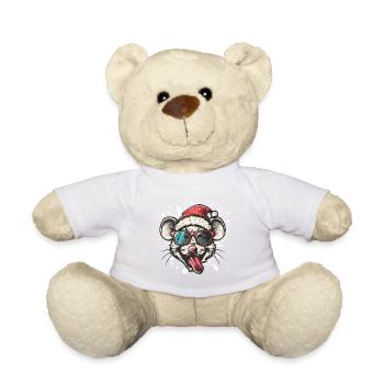Mouse Christmas Funny - Teddy Bear - white - Front