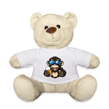 Affe Apres Ski Bier - Teddy - Weiß - Vorne
