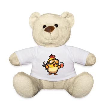Huhn Apres Ski Bier Comic - Teddy - Weiß - Vorne