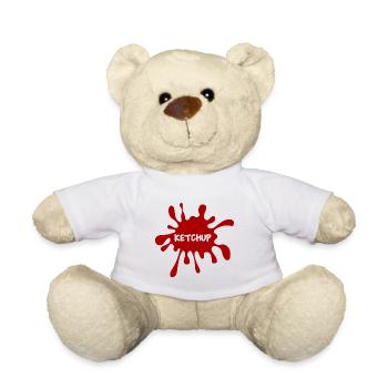 Ketchup Fleck - Teddy - Weiß - Vorne